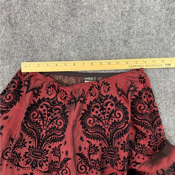 MSK Black and Pink Vintage Gothic Fairy A-Line Skirt - Picture 3 of 5